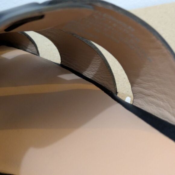 Madewell The Dixson Fisherman Mule Flats True Black Leather Sz 7.5 NEW - Picture 12 of 16